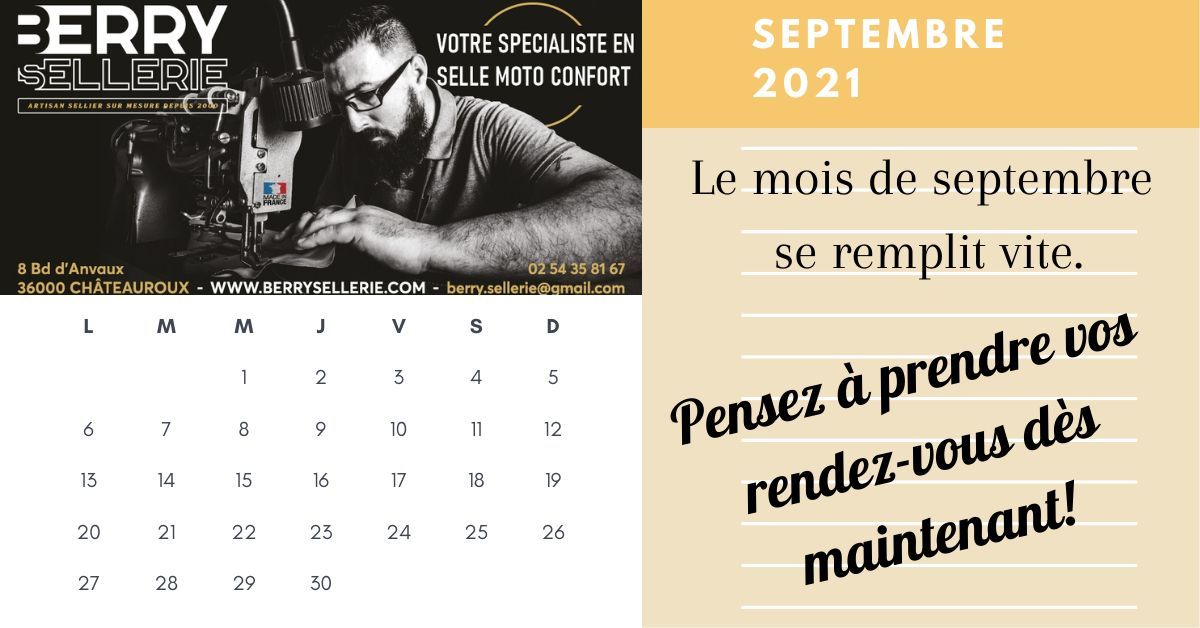 PRENNEZ VOS RENDEZ-VOUS POUR LA REOUVERTURE DE SEPTEMBRE !