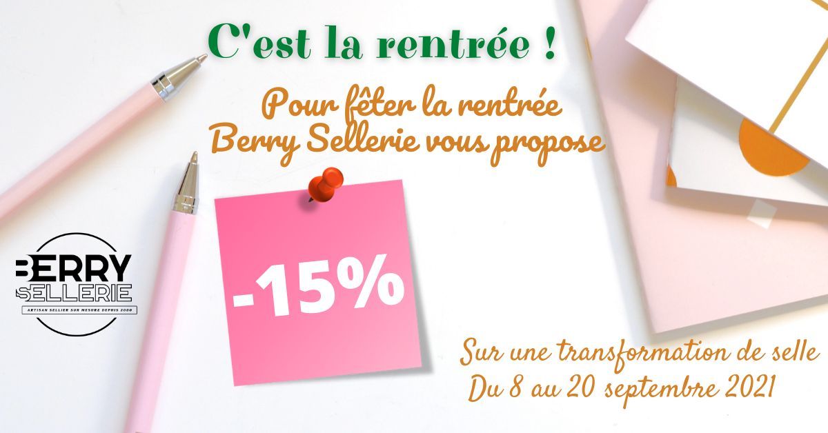 PROMOTION DE LA RENTREE -15%