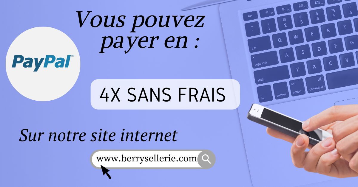 PAIEMENT PAYPAL EN 4X SANS FRAIS